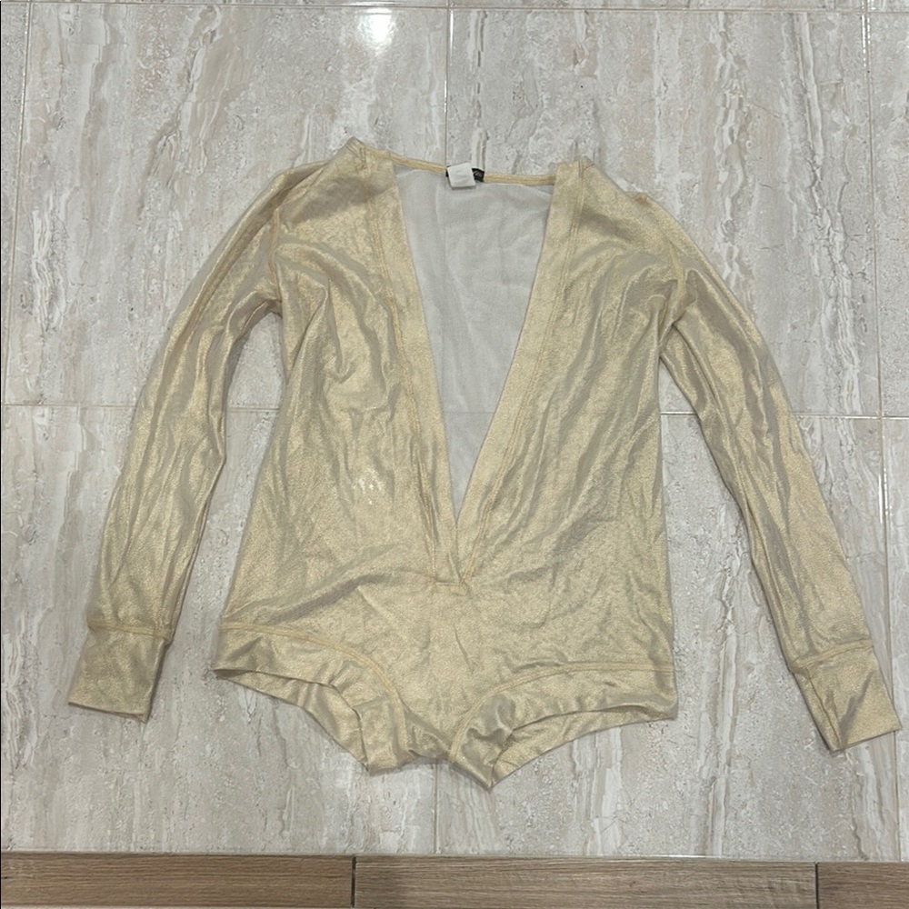 Mint Swim Gold Long Sleeve Coverup